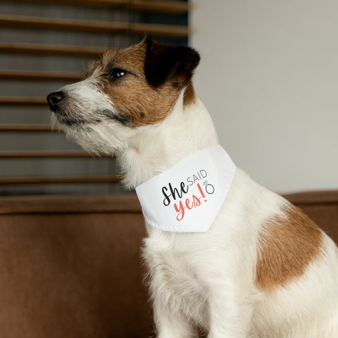 She Said Yes Pet Bandana Engagement Proposal Outfit