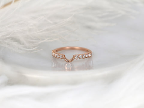 14kt Gold Matching Band to 8x6mm Jadis/Maris/Electra/Eluma Diamonds HALFWAY Eternity Ring - Rosados Box