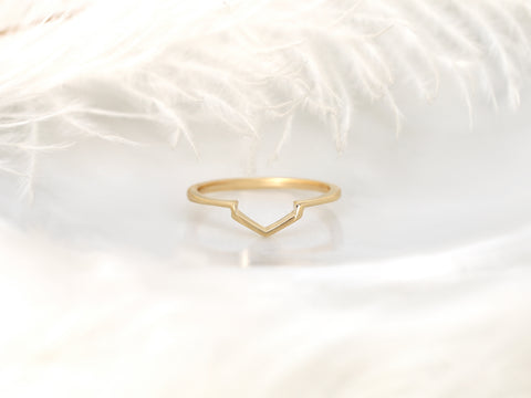 Ready to ship 14kt ROSE Gold Matching Band to Mosaic Curved Nesting Ring