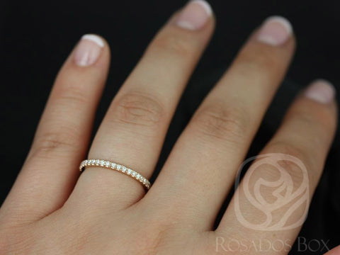 14kt Matching Band to Tabitha or Toni 9x6mm/10x7mm Diamonds HALFWAY Eternity Rings - Rosados Box