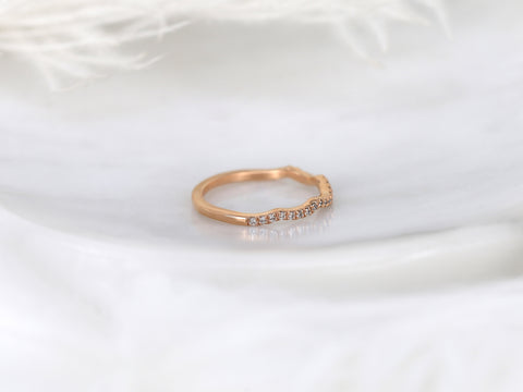 14kt Matching Band to Tressa/Tyra/Tilly Diamonds Curved HALFWAY Eternity Ring - Rosados Box