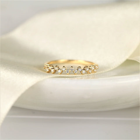 Ziggy 14kt Gold Zig Zag Diamond Ring - Rosados Box