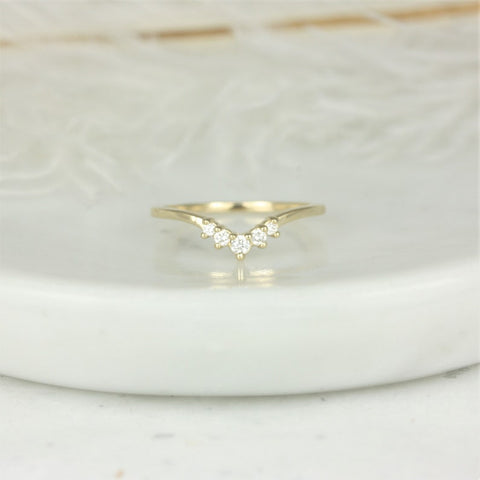 Addie 14kt Gold Diamonds Unique Nesting Ring - Rosados Box