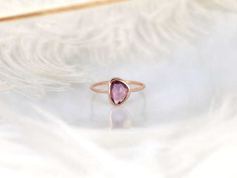 1.28ct Ready to Ship Donatella Pebble 14kt Rose Magenta Pink Sapphire Ring,Unique Sapphire Ring,Bezel Set Ring,Minimalist Ring,Dainty Ring