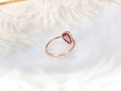 1.28ct Ready to Ship Donatella Pebble 14kt Rose Magenta Pink Sapphire Ring,Unique Sapphire Ring,Bezel Set Ring,Minimalist Ring,Dainty Ring