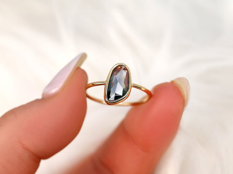 1.51ct Ready to Ship Donatella Pebble 14kt Lavender Blue Sapphire Ring,Unique Sapphire Ring,Bezel Set Ring,Minimalist Ring,Dainty Ring