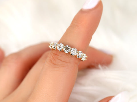 Amira 14kt Diamond HALFWAY Eternity Ring,Scalloped Diamond Ring,Diamond Wedding Ring,Diamond Band,Gift For Her,Push Present,Anniversary Gift