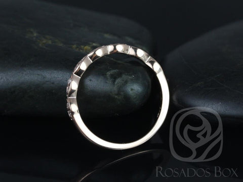 14kt Matching Band Christie/Katya/Sunny/Samantha WITHOUT Milgrain Diamonds HALFWAY Eternity Ring