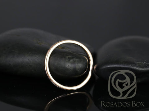 Rosados Box 14kt Rose Gold Matching Band to Khaleesi 7.5mm PLAIN Band - Rosados Box