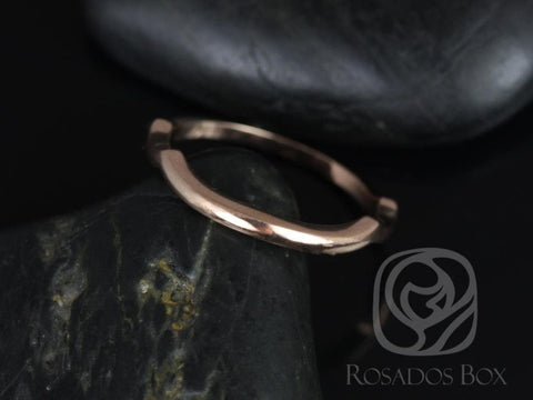 14kt PLAIN Matching Band to Orla 6mm/Cassidy Gold Curved Ring - Rosados Box