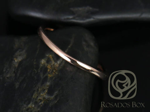 Rosados Box 14kt Rose Gold Matching Band to Khaleesi 7.5mm PLAIN Band - Rosados Box