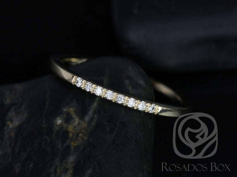 Rosados Box 14kt Matching Band to Gigi Diamonds Short-Stop LESS HALFWAY Eternity Band - Rosados Box