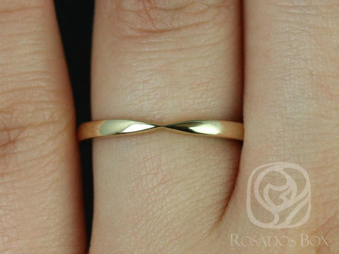 PLAIN Marla 14kt Cinched Gold Ring,Pinched Gold Band,Reverse Taper Ring,Curved Gold Ring,Wedding Band,Unique Ring,Stacking Ring,Gift For Her