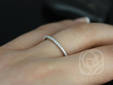 Ready to Ship 14kt Matching to Band to Marcelle/Blake (Size 6) FULL Eternity Ring - Rosados Box