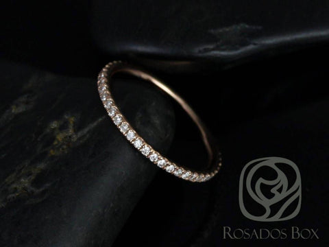 Ready to Ship Phyllis (Size 6) 14kt Rose Gold Diamond FULL Eternity Ring - Rosados Box