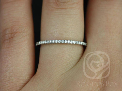 Ready to Ship 14kt Matching to Band to Marcelle/Blake (Size 6) FULL Eternity Ring - Rosados Box