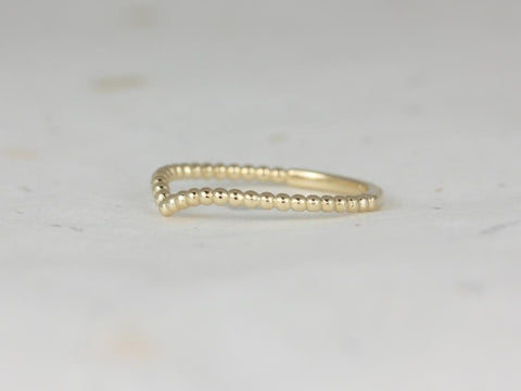 Bodhi 14kt Gold Chevron Ring,Beads Stacking Ring,Beads Band,Dainty Gold Ring,Unique V Ring,Wedding Ring,Curved Wedding Ring,Layering Jewelry