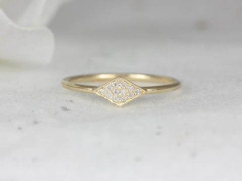 Stormy 14kt Yellow Gold Micro Pave Diamond Ring,Pinky Ring,Gift For Her,Dainty Diamond Ring,April Birthstone,Anniversary Gift