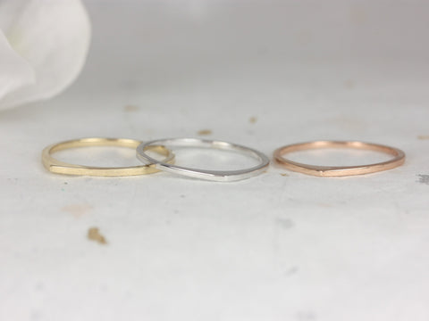 Ultra Petite Edo PLAIN 14kt Guitar Pick Ring,Stacking Ring,Petite Gold Ring,Unique Gold Ring,Gift For Her,Dainty Ring,Birthday Gift