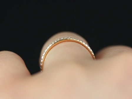 Ready to Ship Phyllis (Size 6) 14kt Rose Gold Diamond FULL Eternity Ring - Rosados Box