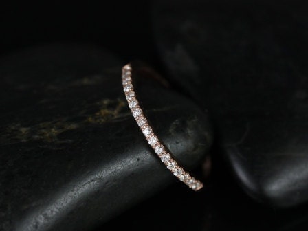 Rosados Box 14kt Matching Band to Barra in 6mm/7mm Size Diamond HALFWAY Eternity Band - Rosados Box