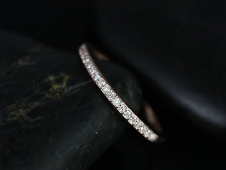 Ready to Ship 14kt Rose Gold Matching Band Camila Diamond HALFWAY Eternity Ring,Diamond Ring,Art Deco Band,Diamond Wedding Ring,Dainty Ring