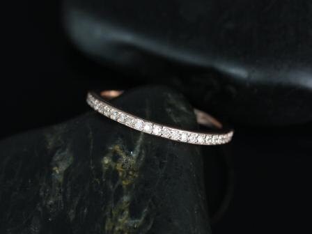 Ready to Ship 14kt Rose Gold Matching Band to Diana Diamond HALFWAY Eternity Ring - Rosados Box