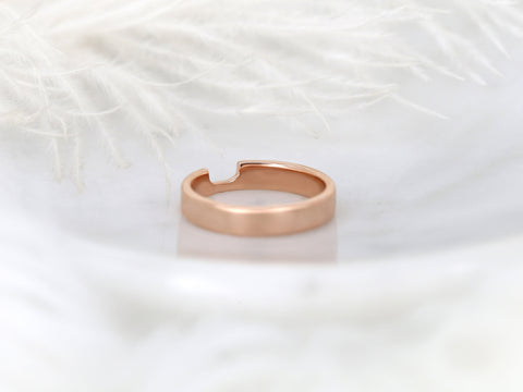 Codi 4mm 14kt Gold Cigar Band,Unique Cigar Ring,Nesting Ring,Cut Out Ring,Cigar Band,Unique Gold Ring,Wedding Ring,Gift for Her,Anniversary