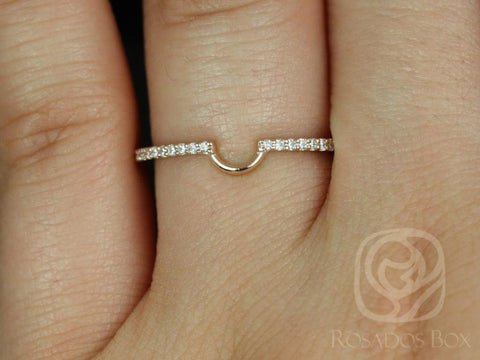 14kt Matching Band to 6x4mm Bridgette/Britney Diamond HALFWAY Eternity Ring