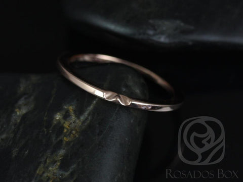 Rosados Box 14kt Rose Gold Matching Band to Ann 10x7mm PLAIN Band NOTCHED - Rosados Box