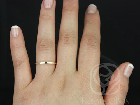 Classic Plain Wedding Band Matching to ALL Barra/Bella/Kitana/Celeste,14kt Solid Gold,Rosados Box