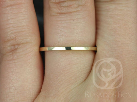 Classic Plain Wedding Band Matching to ALL Barra/Bella/Kitana/Celeste,14kt Solid Gold,Rosados Box