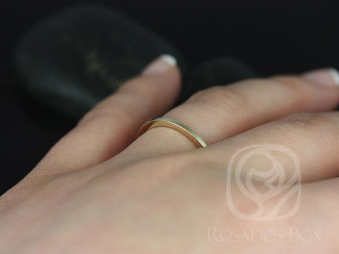 Classic Plain Wedding Band Matching to ALL Barra/Bella/Kitana/Celeste,14kt Solid Gold,Rosados Box