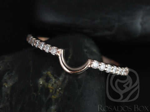 14kt Matching Band to 8x6mm Bridgette/Britney HALFWAY Eternity Ring - Rosados Box