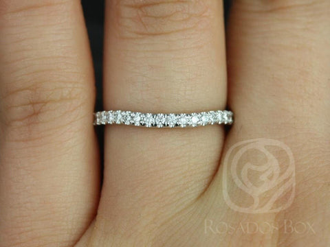 14kt Matching Band to Dita Diamonds HALFWAY Eternity Ring - Rosados Box