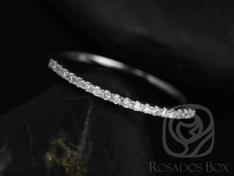 14kt Matching Band to 5mm Barra/5mm & 6mm Kitana Diamond HALFWAY Eternity Ring - Rosados Box