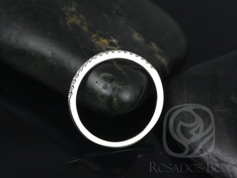 14kt Matching Band to 5mm Barra/5mm & 6mm Kitana Diamond HALFWAY Eternity Ring - Rosados Box