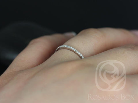 14kt Matching Band to 5mm Barra/5mm & 6mm Kitana Diamond HALFWAY Eternity Ring - Rosados Box